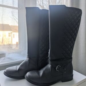 Kohl's Black Quilted Over the Knee Boots